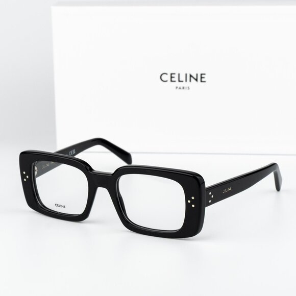 Celine 3 DOTS Women Eyeglasses Black Rectangle CL50163I 001 NEW AUTHENTIC - Picture 1 of 14